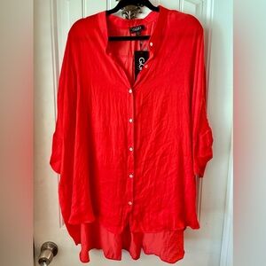 “Cajun Shrimp” Button-Up Women's Top